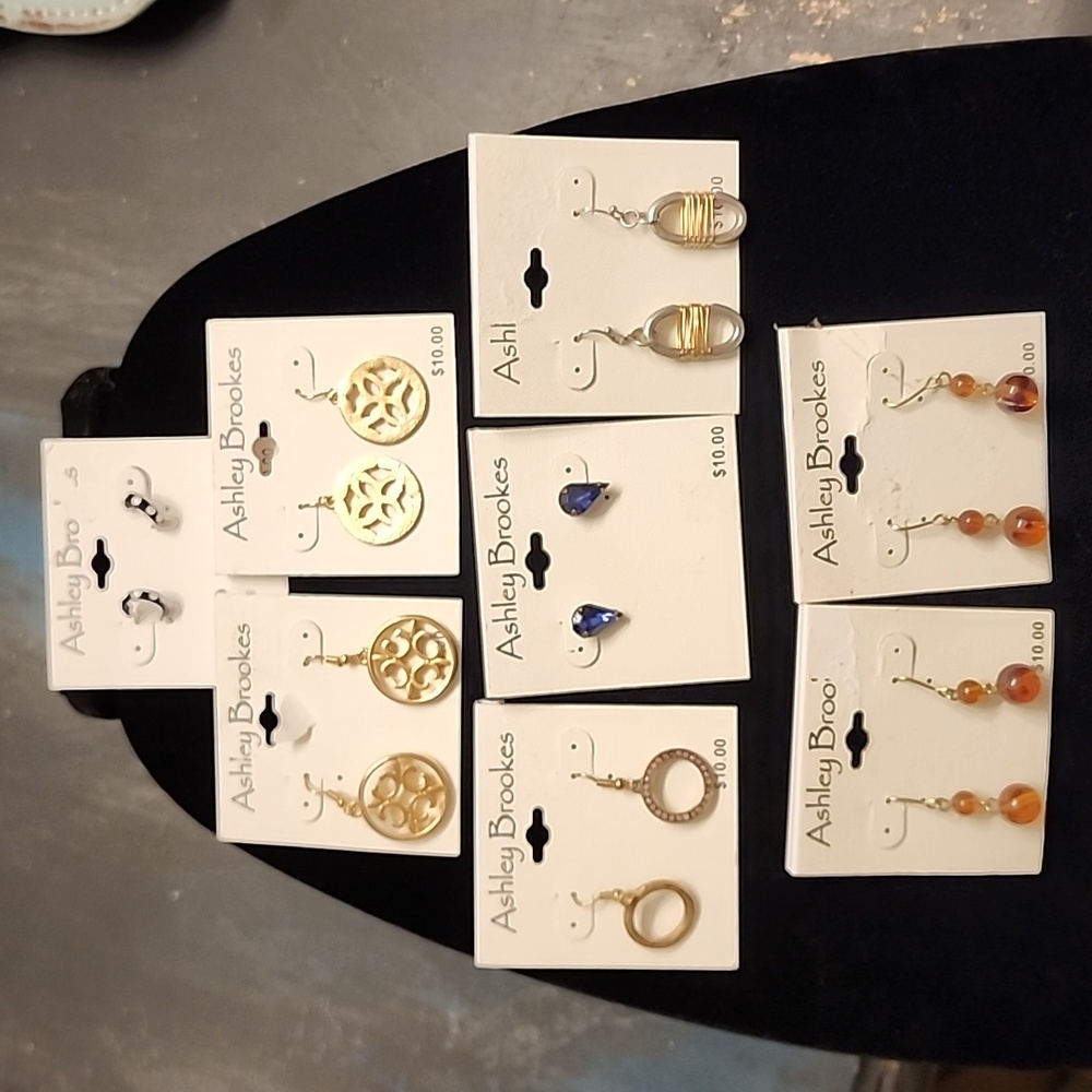 8 pair of Ashley Brooke's earrings